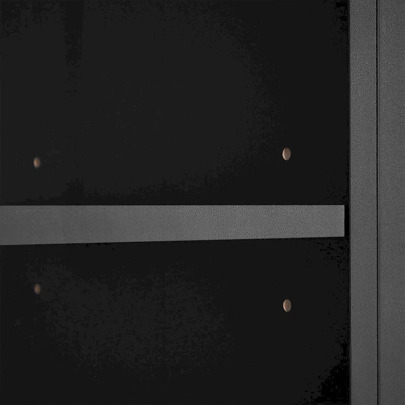 Meuble de rangement de salle de bain autoportant noir/blanc avec panier à linge