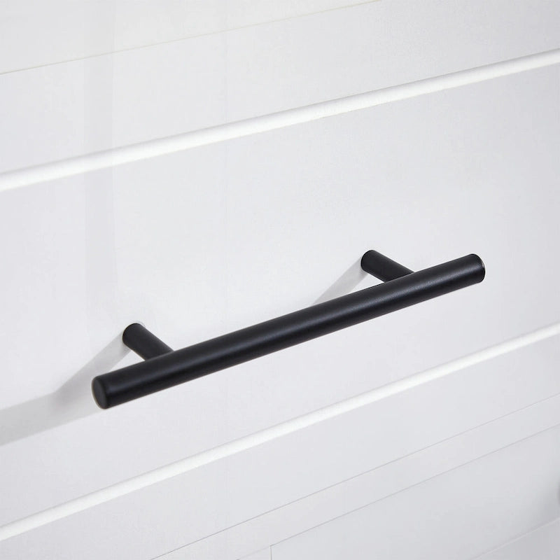 Meuble de rangement de salle de bain autoportant noir/blanc avec panier à linge