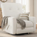 Fauteuil inclinable pivotant et coulissant beige une place
