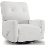 Fauteuil inclinable pivotant et coulissant beige une place