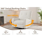 Fauteuil inclinable pivotant et coulissant beige une place
