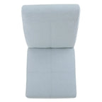 Lot de 2 chaises de salle à manger rembourrées, point en T – Bleu / Gris clair / Bleu ciel