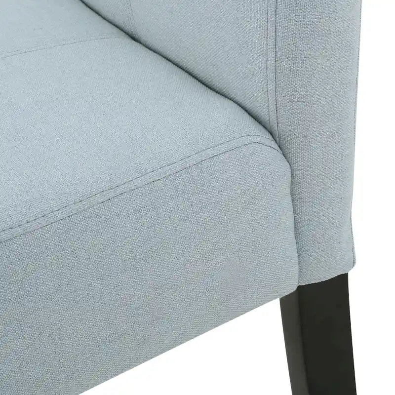 Lot de 2 chaises de salle à manger rembourrées, point en T – Bleu / Gris clair / Bleu ciel