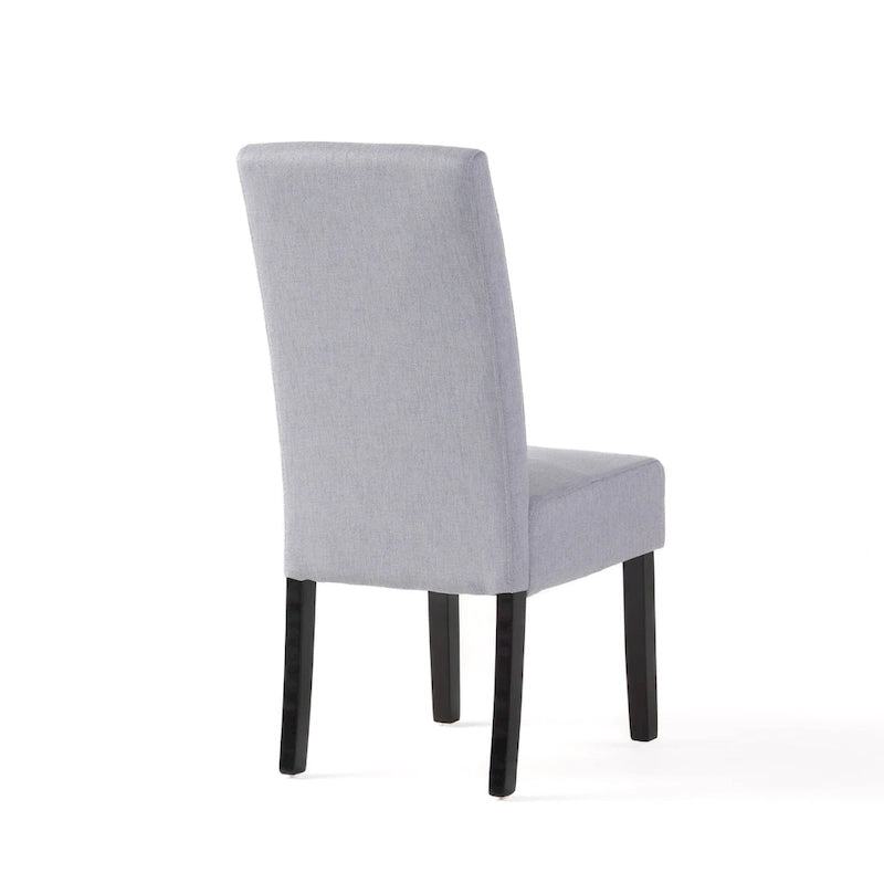 Lot de 2 chaises de salle à manger rembourrées, point en T – Bleu / Gris clair / Bleu ciel