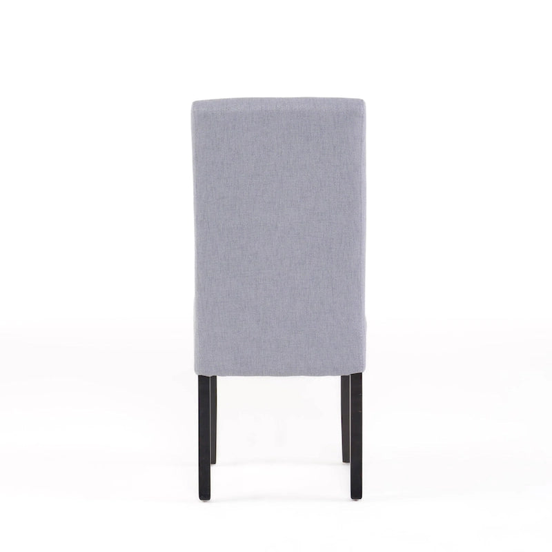 Lot de 2 chaises de salle à manger rembourrées, point en T – Bleu / Gris clair / Bleu ciel