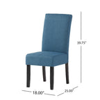 Lot de 2 chaises de salle à manger rembourrées, point en T – Bleu / Gris clair / Bleu ciel