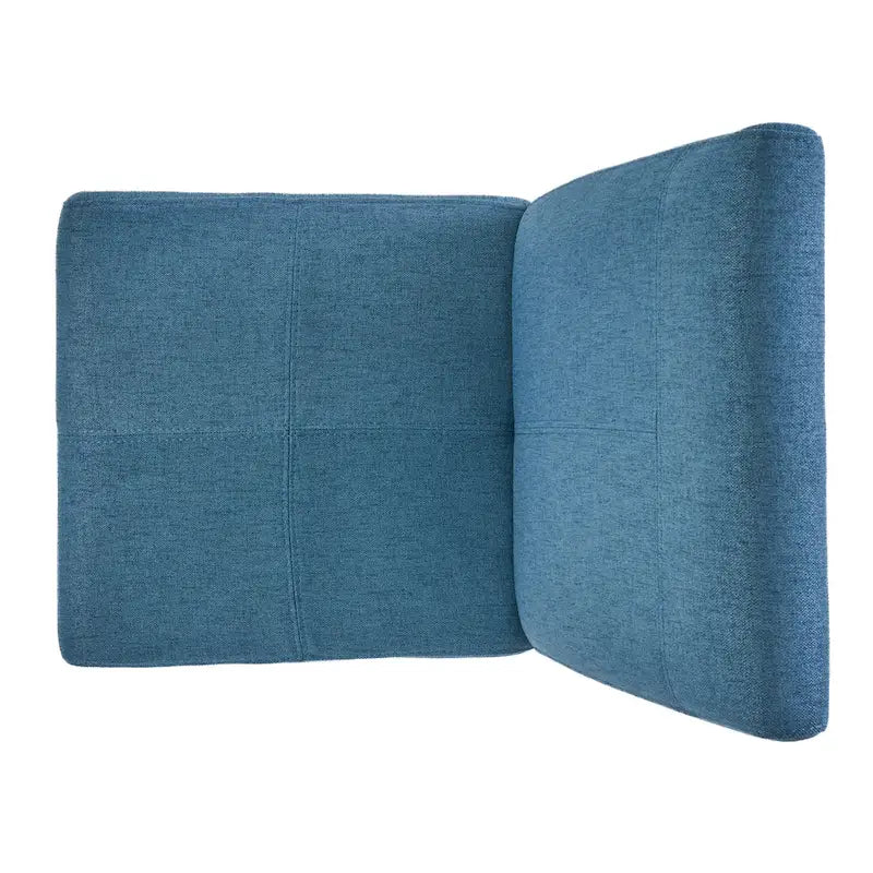 Lot de 2 chaises de salle à manger rembourrées, point en T – Bleu / Gris clair / Bleu ciel