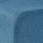 Lot de 2 chaises de salle à manger rembourrées, point en T – Bleu / Gris clair / Bleu ciel