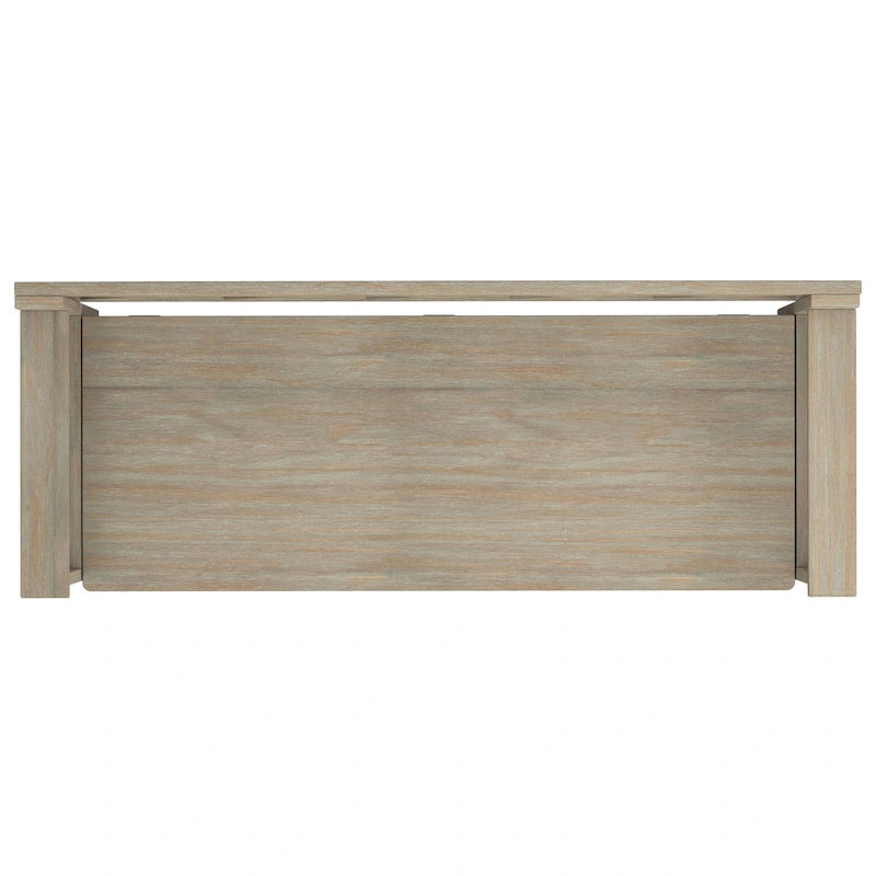 Banc de rangement en bois massif – Marron foncé / Gris / Blanc / Noir, avec couvercle à charnière, 2 places