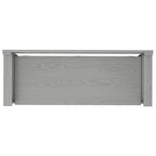 Banc de rangement en bois massif – Marron foncé / Gris / Blanc / Noir, avec couvercle à charnière, 2 places
