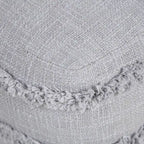 Pouf ottoman rayé en coton gris clair / marine / beige / bleu layette – 1 personne