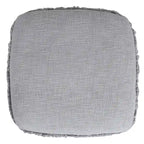 Pouf ottoman rayé en coton gris clair / marine / beige / bleu layette – 1 personne