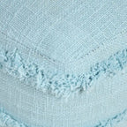 Pouf ottoman rayé en coton gris clair / marine / beige / bleu layette – 1 personne