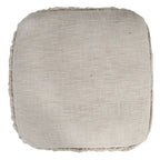 Pouf ottoman rayé en coton gris clair / marine / beige / bleu layette – 1 personne