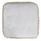Pouf ottoman rayé en coton gris clair / marine / beige / bleu layette – 1 personne