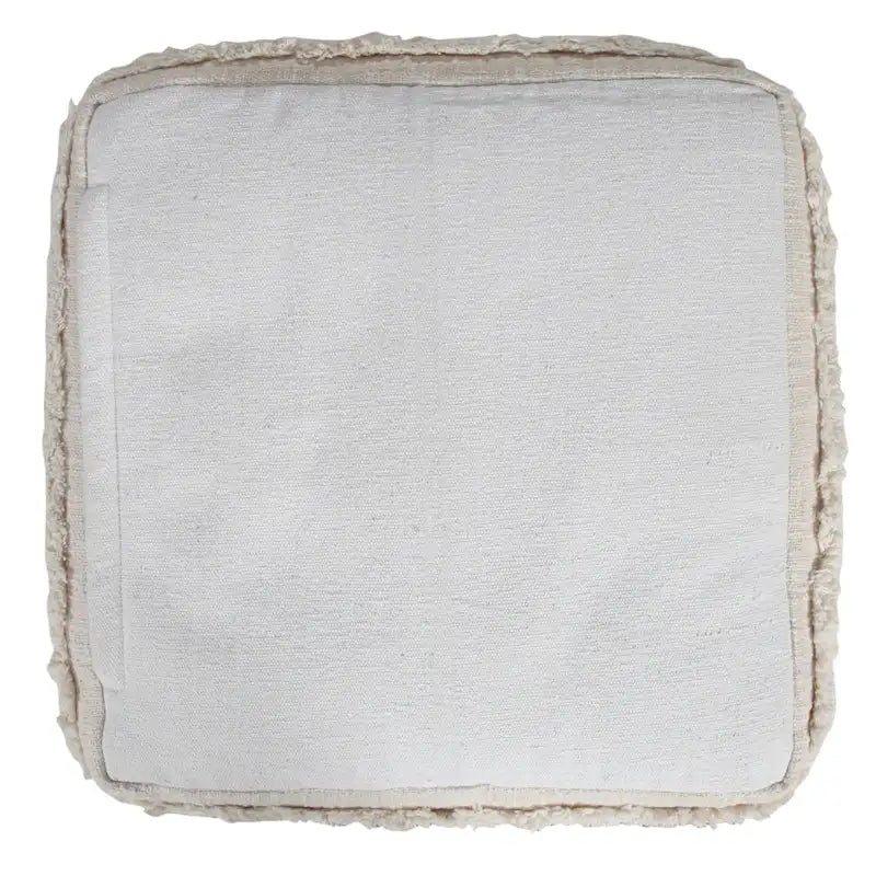 Pouf ottoman rayé en coton gris clair / marine / beige / bleu layette – 1 personne