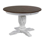 Table à manger extensible multi-rondes – Pied central unique, 4 à 6 places
