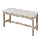 Ensemble de salle à manger moderne 6 places en bois naturel/gris, avec banc et 4 chaises
