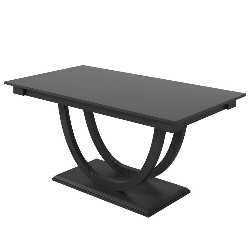 Ensemble de salle à manger moderne 6 places en bois naturel/gris, avec banc et 4 chaises