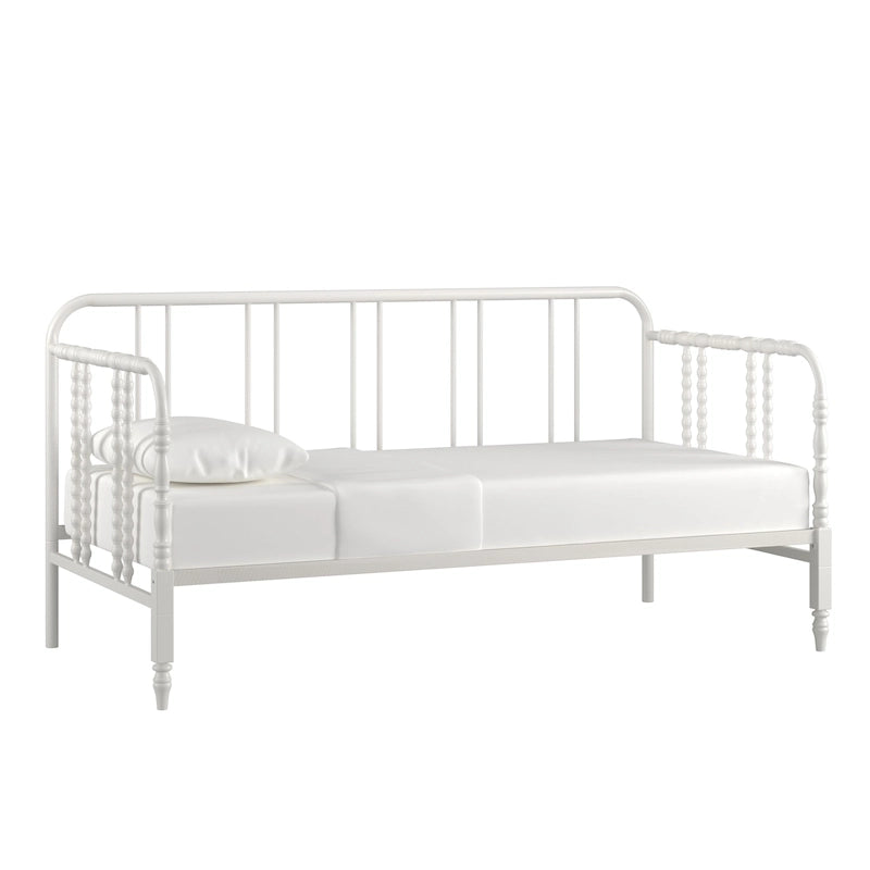 Lit de repos en métal noir et blanc pour 1 personne