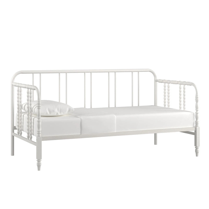 Lit de repos en métal noir et blanc pour 1 personne