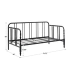 Lit de repos en métal noir et blanc pour 1 personne