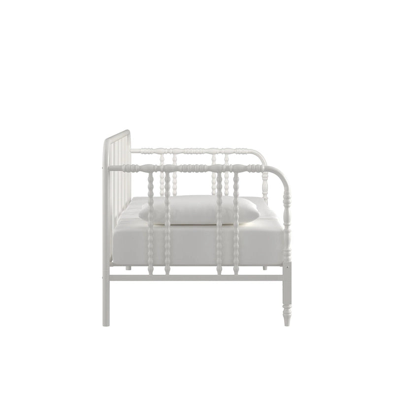 Lit de repos en métal noir et blanc pour 1 personne