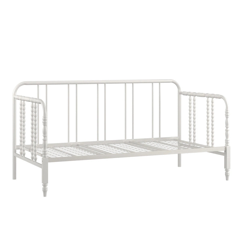 Lit de repos en métal noir et blanc pour 1 personne