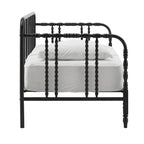 Lit de repos en métal noir et blanc pour 1 personne