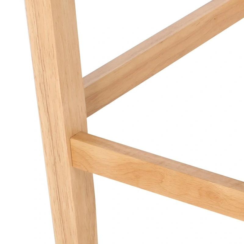 Tabourets de comptoir à dossier haut capitonnés, lot de 2 – Beige / Gris clair / Bleu clair