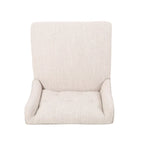 Tabourets de comptoir à dossier haut capitonnés, lot de 2 – Beige / Gris clair / Bleu clair