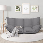 Fauteuil de sol réglable gris/beige – Une place