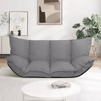 Fauteuil de sol réglable gris/beige – Une place