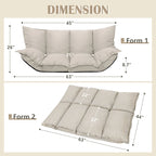 Fauteuil de sol réglable gris/beige – Une place