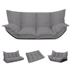 Fauteuil de sol réglable gris/beige – Une place