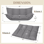 Fauteuil de sol réglable gris/beige – Une place