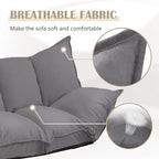 Fauteuil de sol réglable gris/beige – Une place