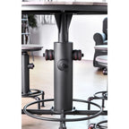 Table ronde de hauteur comptoir antique noire, 4 places assises