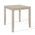 Table de salle à manger carrée hauteur comptoir, 4 places, gris antique