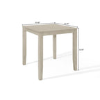 Table de salle à manger carrée hauteur comptoir, 4 places, gris antique