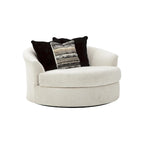 Fauteuil pivotant rond oversize blanc pour 1-2 personnes