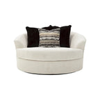 Fauteuil pivotant rond oversize blanc pour 1-2 personnes