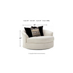 Fauteuil pivotant rond oversize blanc pour 1-2 personnes
