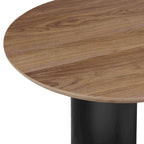 Table à manger ovale en noyer et noir, 6 à 8 places