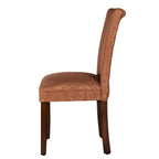 Chaise de salle à manger Parson damassée rouge et or, 1 place