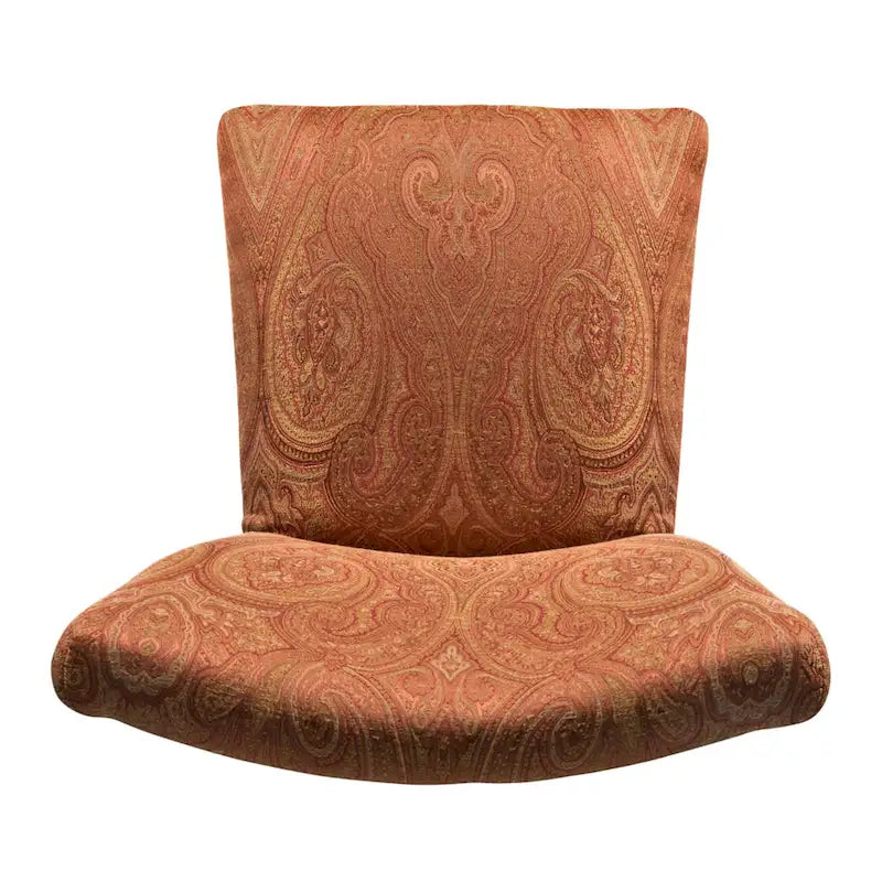 Chaise de salle à manger Parson damassée rouge et or, 1 place