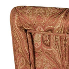Chaise de salle à manger Parson damassée rouge et or, 1 place