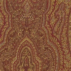Chaise de salle à manger Parson damassée rouge et or, 1 place