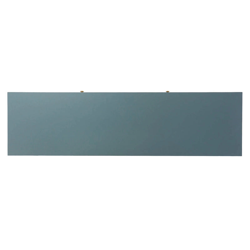 Meuble TV en rotin menthe/doré pour téléviseurs jusqu'à 56" – Console média à 2 placards