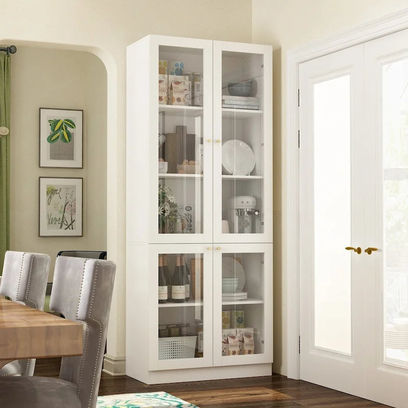 Armoire de rangement modulaire blanche pour garde-manger de cuisine
